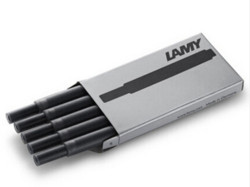 LAMY凌美 德国原装进口 一次性非碳素 墨水胆笔芯 墨囊 签字笔钢笔水笔狩猎者恒星通用 5支/盒