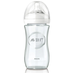 AVENT 新安怡 8安士宽口自然原生玻璃奶瓶 240ml  