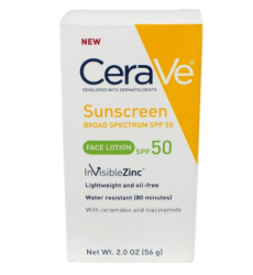 CeraVe SPF 50 Sunscreen Face Lotion 保湿防晒霜 56g 
