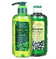 Reveur CALP 无硅油 绿色染烫修护型洗发水500ml & 护发素500ml套装