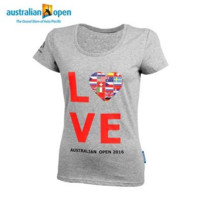 australian open 女士印花短袖T恤 