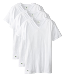 LACOSTE 3-Pack Essentials Cotton 男士V领T恤 3条装 