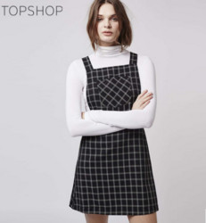 Topshop 10C07JBLK 女士背带裙