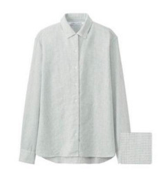 UNIQLO 优衣库 LM 176783 女士麻棉格子衬衫