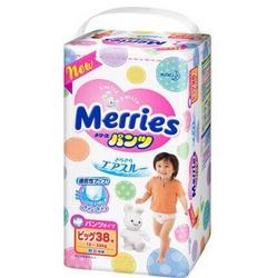 Merries 妙而舒 婴儿纸尿裤 XL38片 *4件