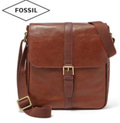 FOSSIL Estate NS City Bag 男士真皮单肩包