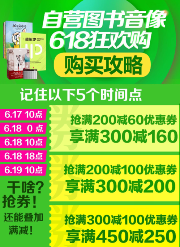 京东 自营图书 多种优惠券