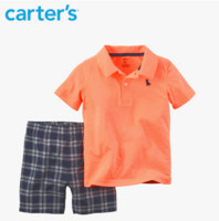 新低价：Carter's 男婴儿纯棉两件套 POLO衫+短裤