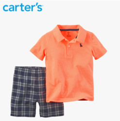 Carter's 男婴儿纯棉两件套 POLO衫+短裤