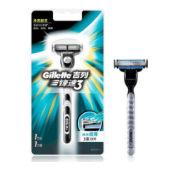 Gillette 吉列 锋速3 手动剃须刀（1刀架+1刀头）