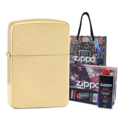  ZIPPO 精装版经典礼盒套装（纯铜拉丝1941B+133ml电油+六粒装火石）+凑单品 
