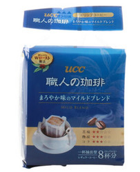 悠诗诗（UCC）滴滤挂耳式职人咖啡粉(圆润柔和) 7g*8p/袋 日本进口 *7件