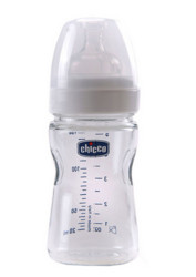 Chicco 智高 仿生系列宽口玻璃奶瓶150ml 