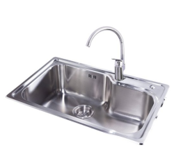 KOHLER 科勒 单槽台上厨盆套餐（含龙头）  K-77160T-2S-NA+K-98918T-B4-CP