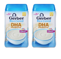 Gerber 嘉宝 DHA及益生菌大米米粉1段  227克*2罐