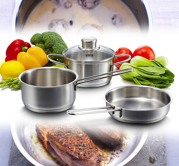 新低价:fissler 菲仕乐 三件组小锅套装(汤锅 奶锅 煎锅) 凑单品