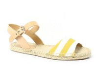 COACH 蔻驰 Reena Bleeker Cabana Stripe Espadrille 女士帆布麻底凉鞋