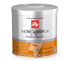 illy 意利 埃塞俄比亚风味中度烘焙咖啡胶囊 140.7g*2罐