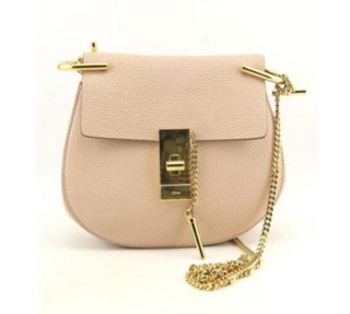 Chloé Drew mini 女款真皮斜挎包  CHC14WS032944 卡其色