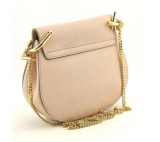 Chloé Drew mini 女款真皮斜挎包  CHC14WS032944 卡其色