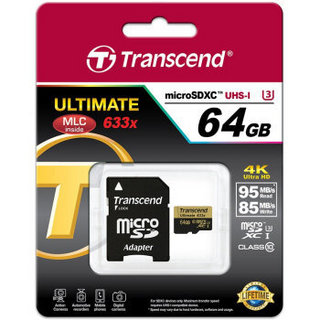 Transcend 创见 UHS-I U3 633X 64GBTF存储卡