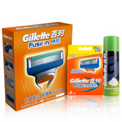 Gillette 吉列 Fusion 锋隐 手动剃须刀头 6刀头+剃须泡 210g