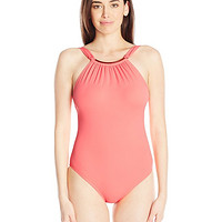 VINCE CAMUTO High Neck Maillot 女士连体泳衣