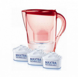 BRITA 碧然德 Marella 滤水壶 一壶三芯 2.4L 玫瑰红