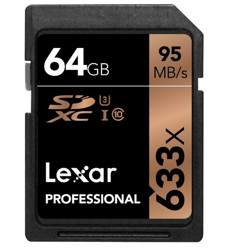 Lexar 雷克沙 Professional 633x 64GB UHS-I SDXC存储卡 两件装