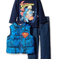 DC Comics Superman Vest 男童超人系列三件套