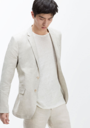 ZARA 00706429746 男士 亚麻西装 