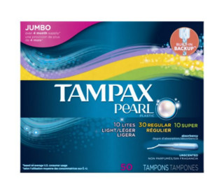 TAMPAX 丹碧丝 Pearl Plastic 珍珠塑管 卫生棉条