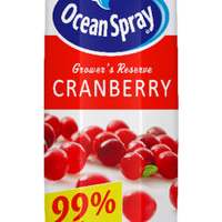 Ocean Spray 优鲜沛 果农精选 99% 原味蔓越莓复合果汁 1L