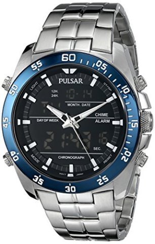 pulsar pw6013 男士 石英手表 银色