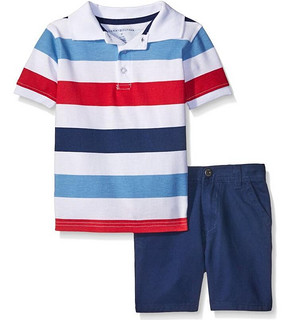 TOMMY HILFIGER 汤米·希尔费格 男童Polo 衫和短裤两件套 THSBA-200A 多色 5us