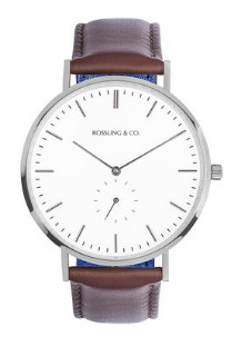 ROSSLING&CO. Classic Westhill 中性时装石英腕表 白盘 银色表壳