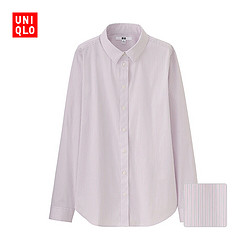 UNIQLO 优衣库 SUPIMA COTTON 女士弹力府绸印花衬衫 