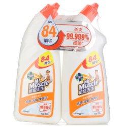 Mr Muscle 威猛先生 洁菌适 84除菌洁厕液 600g*2瓶*2件