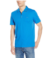 PRIME会员专享：Calvin Klein Slub Interlock Solid 男士短袖polo衫
