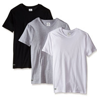 Lacoste Essentials Crew-Neck 男士T恤 3件装 White X-Small