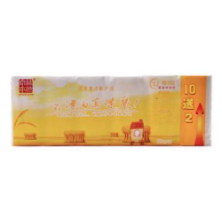 泉林 本色实芯卷纸75节*12卷/提