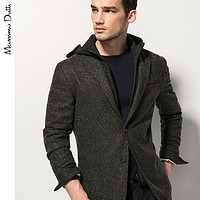 Massimo Dutti 02025309802 男装羊毛连帽西装上衣 