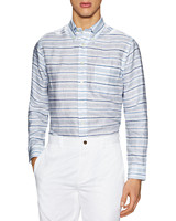 凑单品:Brooks Brothers Linennov Striped 男士衬衫