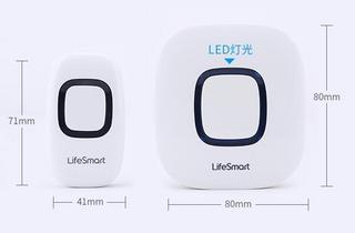 LifeSmart 智能家居 LS041CH 无线自发电远距离门铃老人呼叫器一拖一  