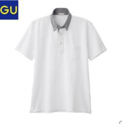 GU 极优 273959 男装梭织拼接POLO衫 