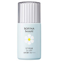 SOFINA 苏菲娜 芯美颜日间倍护防晒乳 SPF50+/PA+++（清爽型）32ml*2支+Curel 珂润 浸润保湿 润唇膏 4.2g