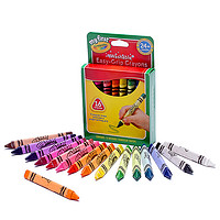 Crayola 绘儿乐 16色可水洗易握三角蜡笔（1-3岁用）