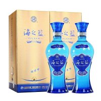 春节送礼：洋河 海之蓝 52度 绵柔型 480mL*2