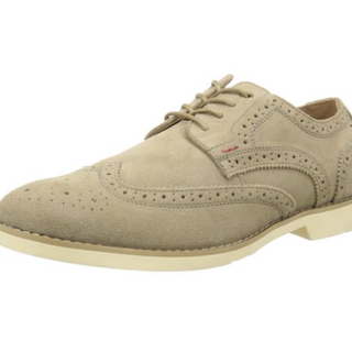 Hush Puppies 暇步士 Fowler ez dress 男款复古雕花鞋 米色