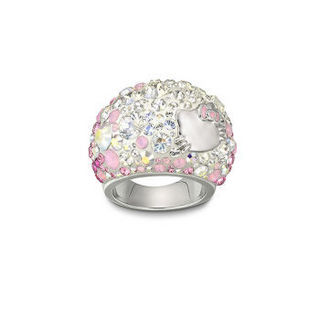 SWAROVSKI 施华洛世奇 52#1120597 人造水晶粉色凯蒂戒指